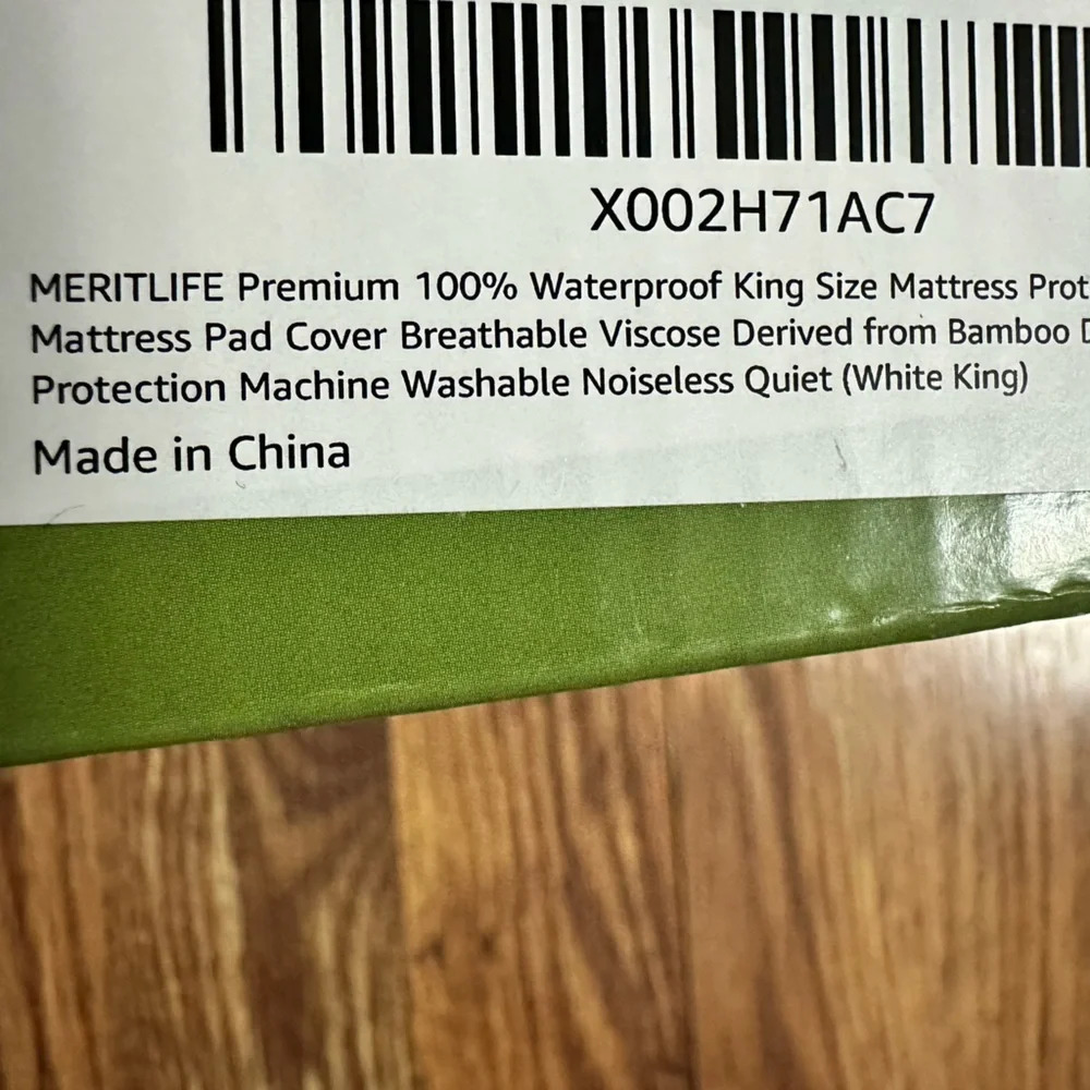 🆕 MERITLIFE Premium 100% Waterproof King Size Mattress Protector (White) - Picture 9 of 11